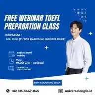 Free Webinar Toefl Preparation Class Universal English WhatsApp Channel