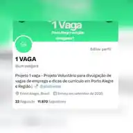 Projeto 1 Vaga - Emprego Poa e região WhatsApp Channel