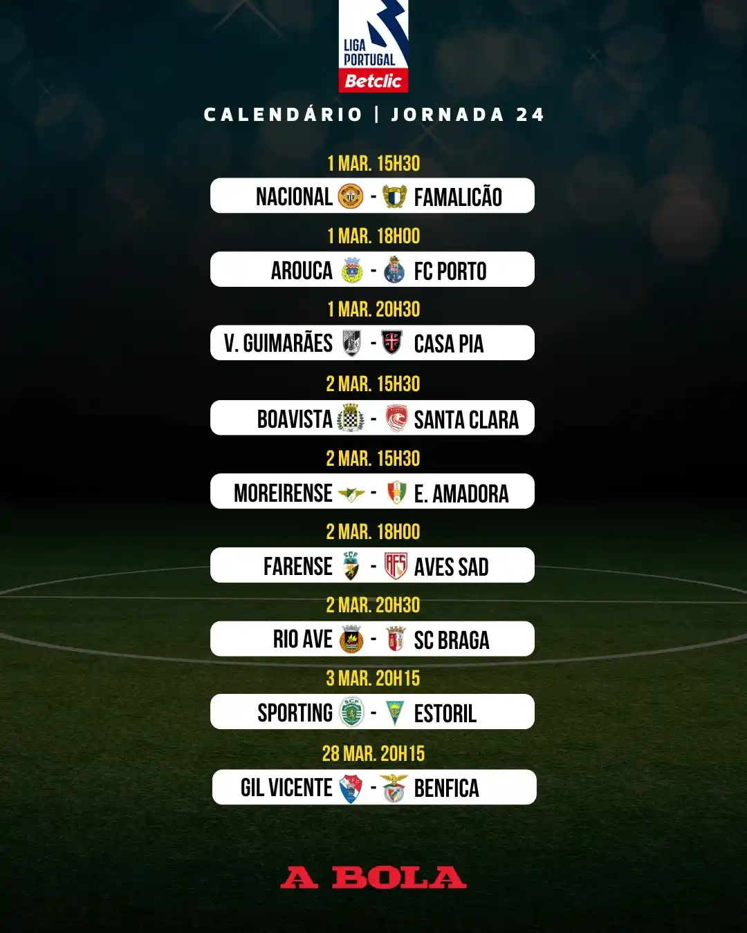 Image from A BOLA: Está prestes a arrancar mais uma jornada do campeonato nacional ⚽ Dei...