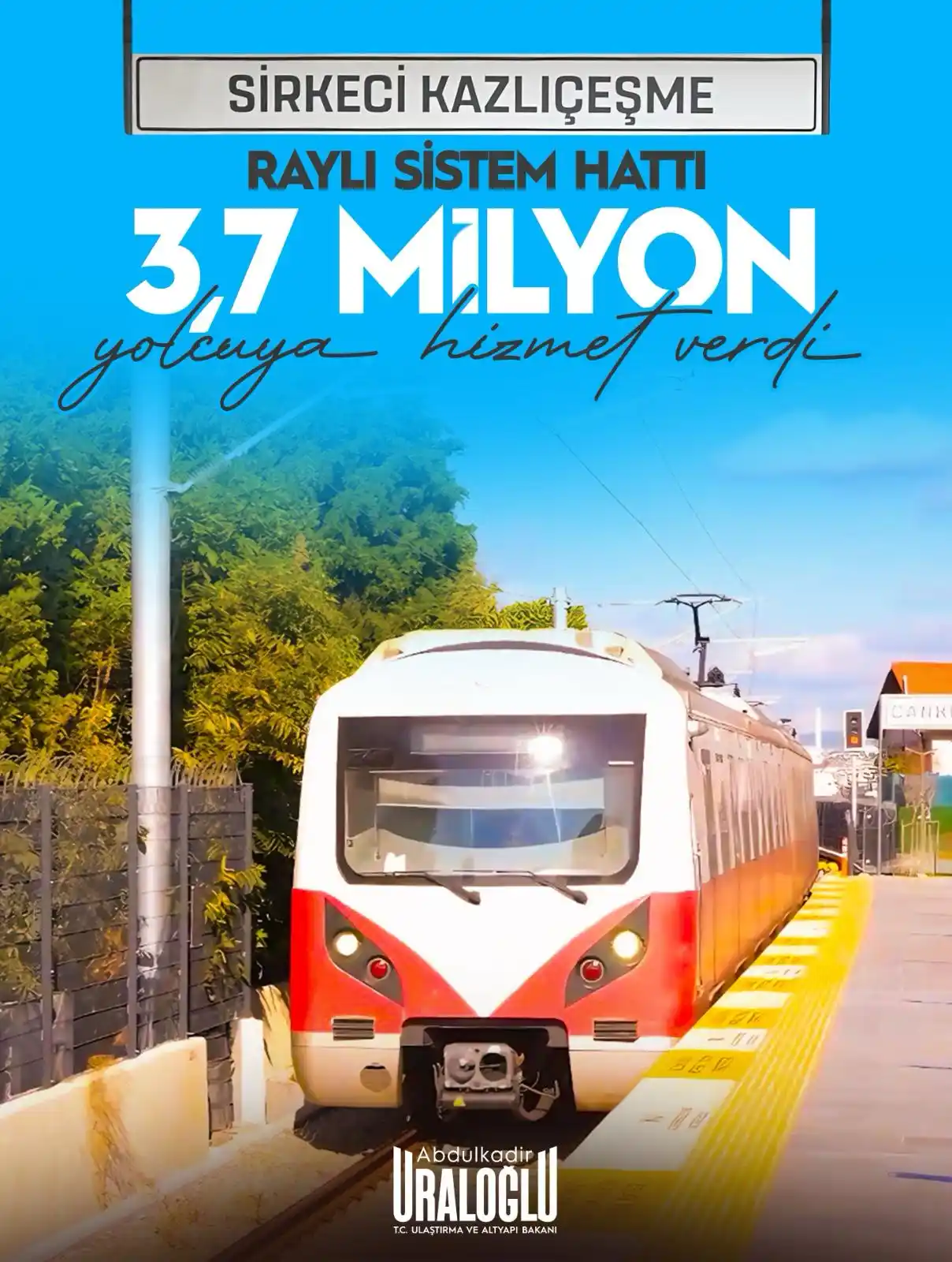 Image from Abdulkadir Uraloğlu: 🚆 Sirkeci-Kazlıçeşme Raylı Sistem Hattı ile 26 Şubat 2024'ten bu yana...