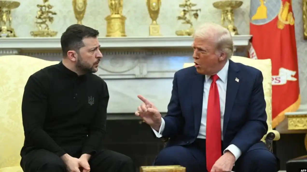 Image from AzadliqRadiosu: ⚡⚡Volodimir Zelenski ilə Donald Tramp arasında görüşdən Ukrayna prezid...