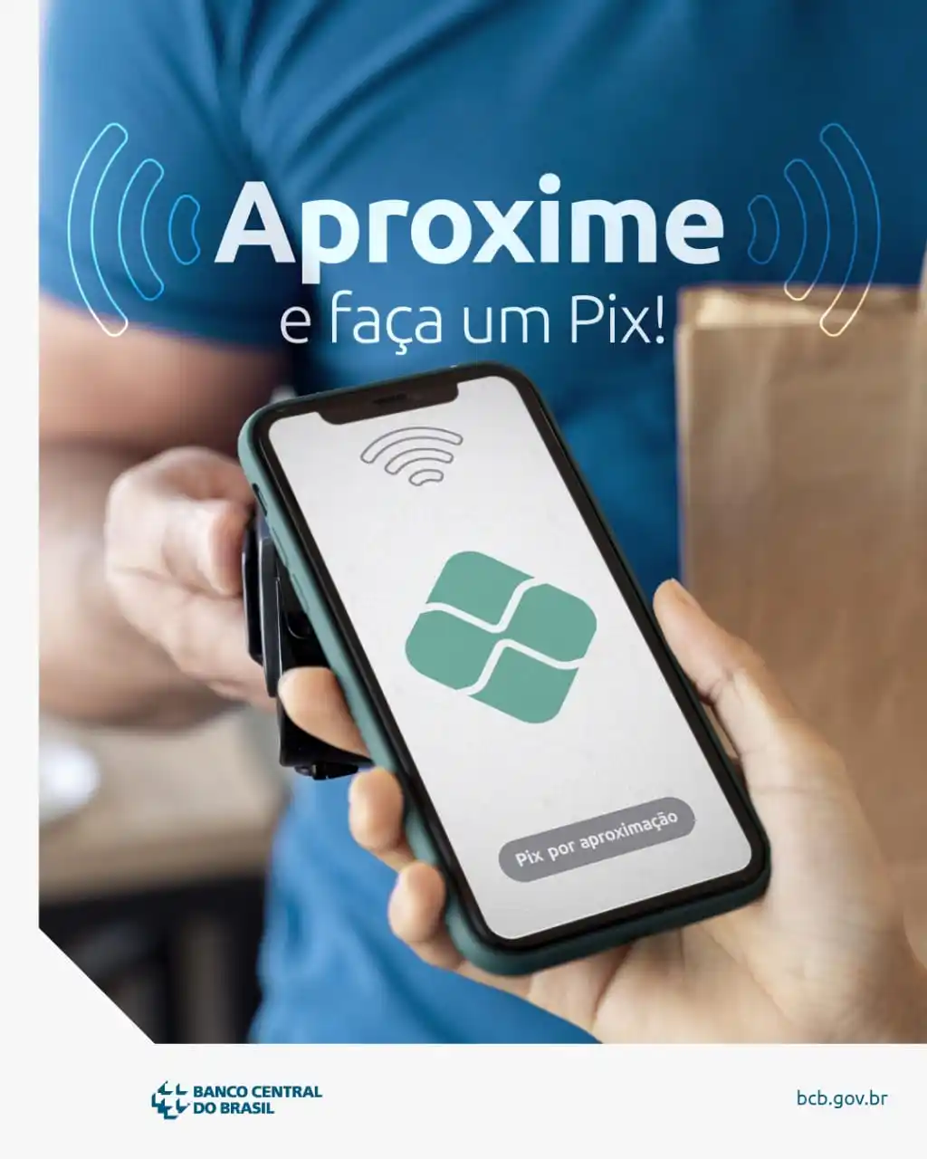 Image from Banco Central do Brasil: Mais uma forma de fazer um Pix está disponível: o *Pix por aproximação...