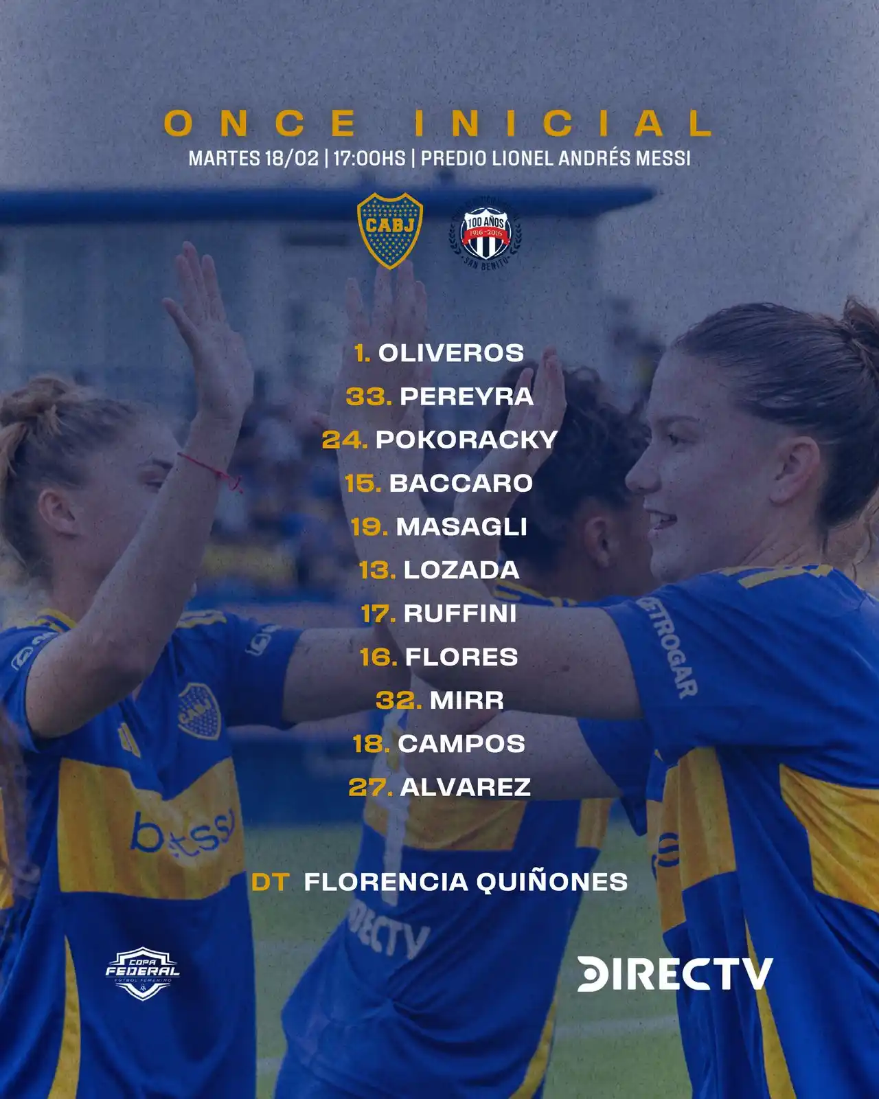 Image from Boca Juniors Fútbol Femenino ⚽️: 📋 ¡𝗟𝗔𝗦 𝟭𝟭 𝗗𝗘 <a class="text-blue-500 hover:underline cursor-po...