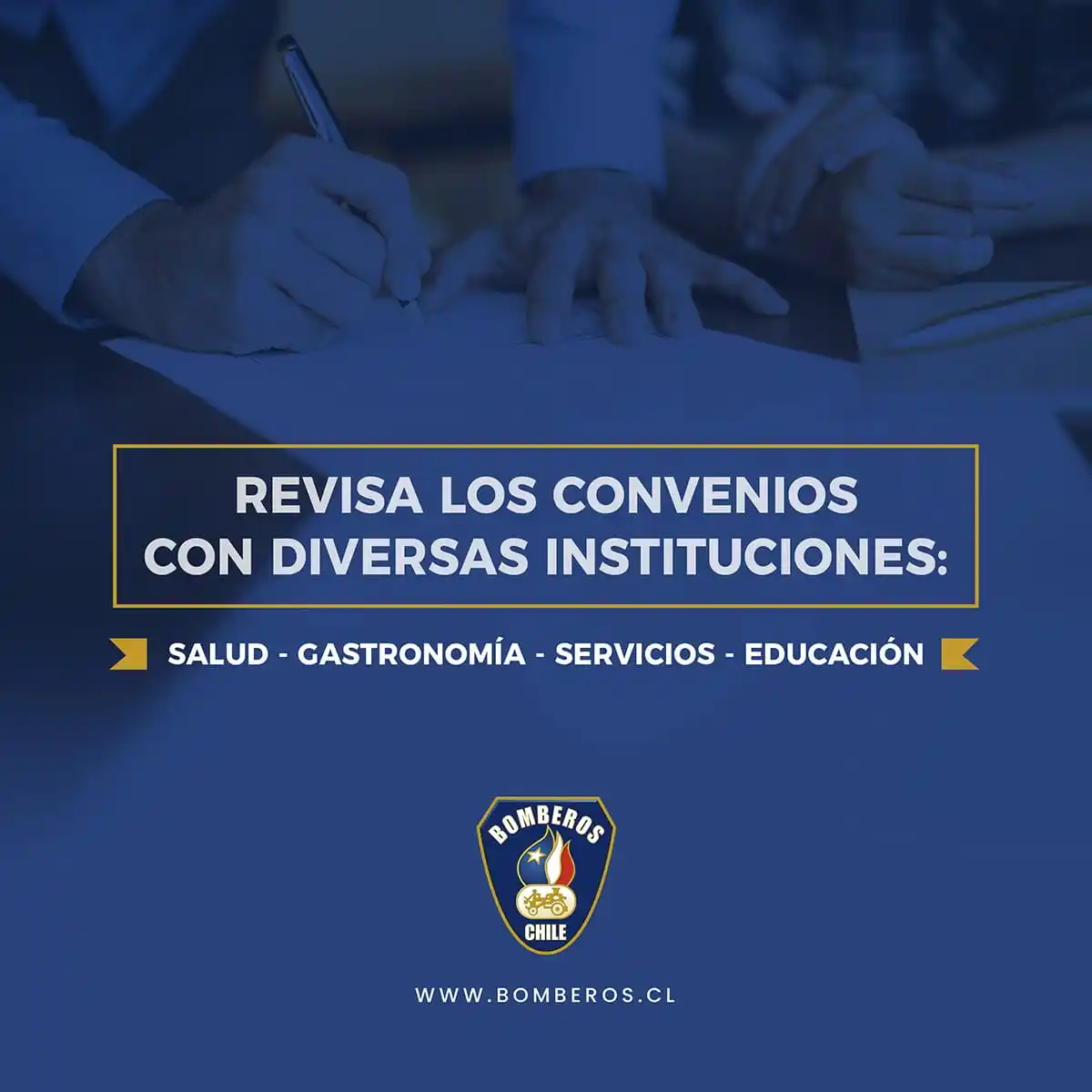 Image from Bomberos de Chile: 𝗖𝗢𝗡𝗩𝗘𝗡𝗜𝗢𝗦 | Revisa en nuestra web todos los convenios que ten...