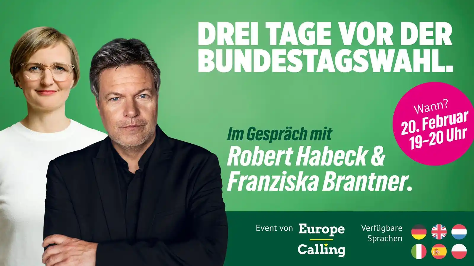 Image from BÜNDNIS 90/DIE GRÜNEN: 🌍 *Europe Calling: Auf ein Gespräch mit Robert & Franziska!* Drei Ta...