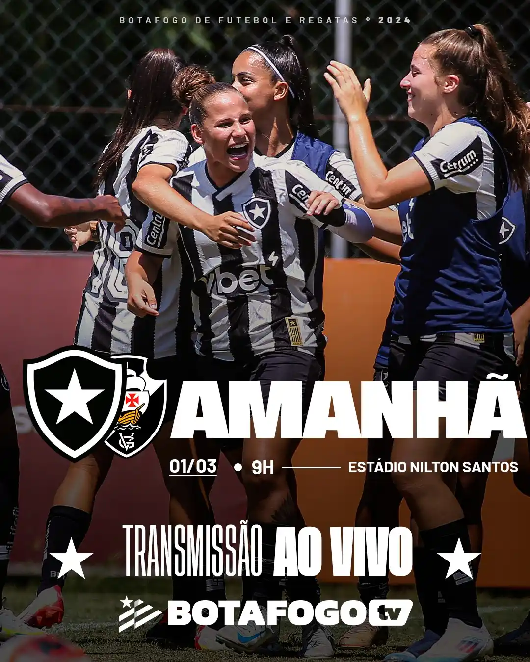 Image from Canal do Botafogo : AMANHÃ TEM GLORIOSAS! ⭐️💪🏽 Neste sábado, às 9h, o Botafogo enfrenta...