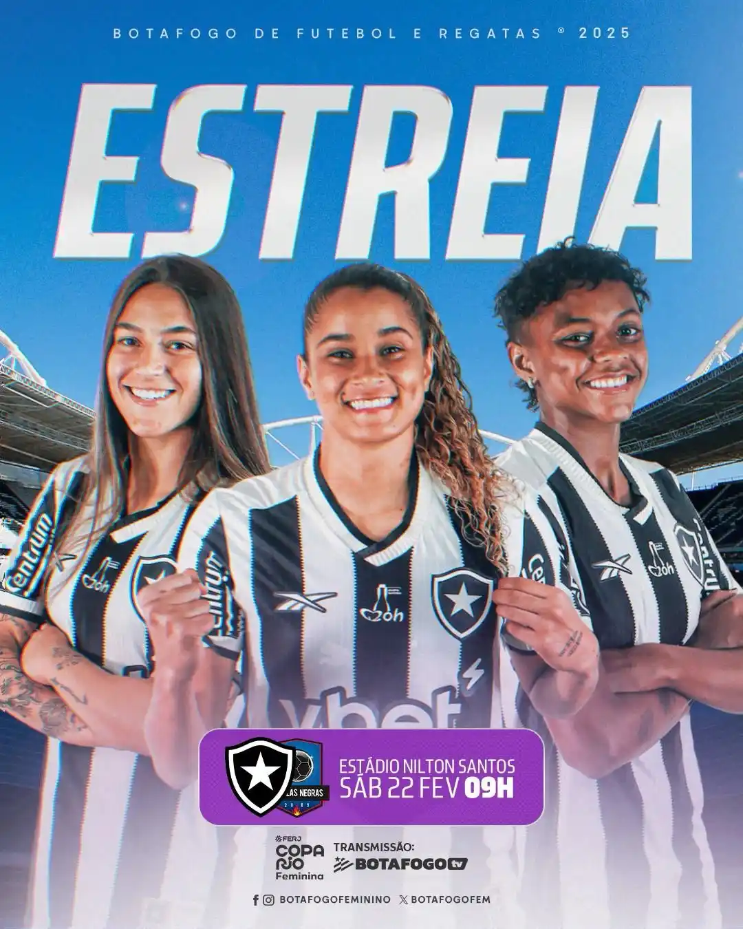 Image from Canal do Botafogo : AMANHÃ TEM ESTREIA! 🔥⚽️ Neste sábado, às 9h, as <a class="text-blue-...