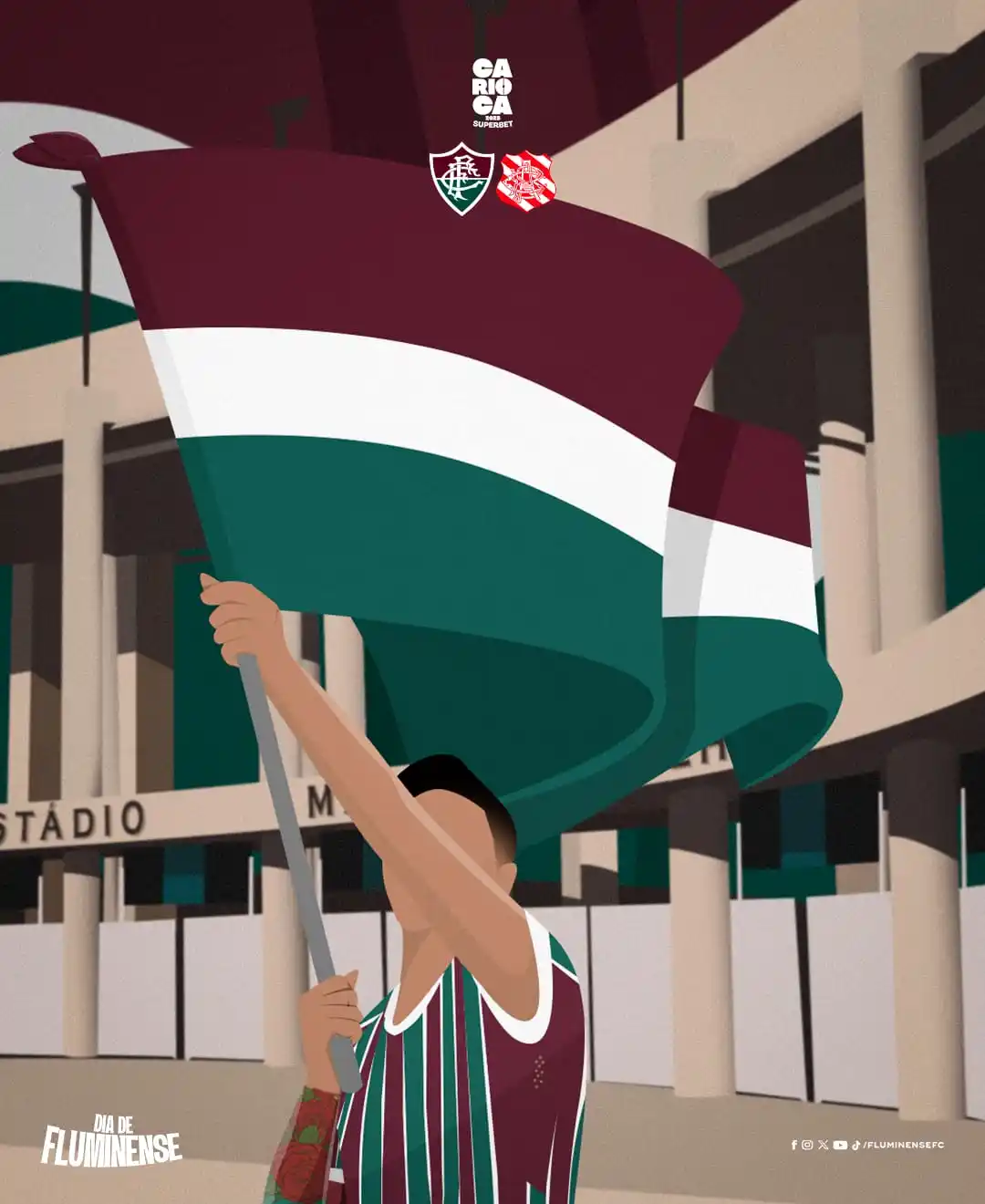 Image from Fluminense FC: 🎵 MEU CORAÇÃO ACELERA VENDO O MARACA CANTAR 🎵 É <a class="text-blu...