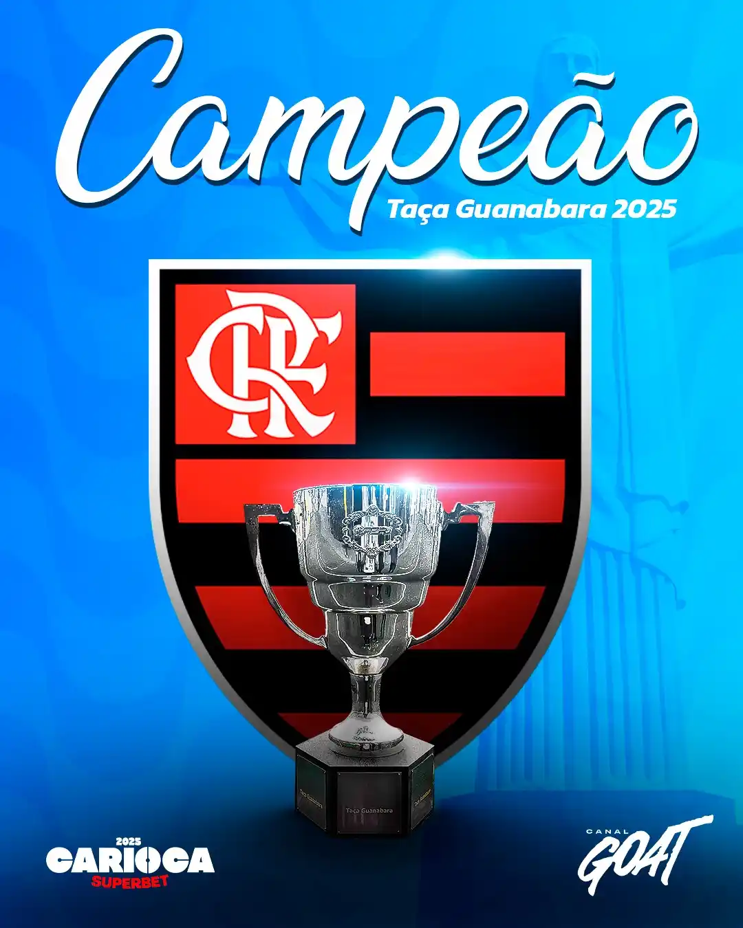 Image from Canal GOAT: O FLAMENGO É CAMPEÃO DA TAÇA GUANABARA! 🏆🔴⚫️ Depois de vencer o Mar...