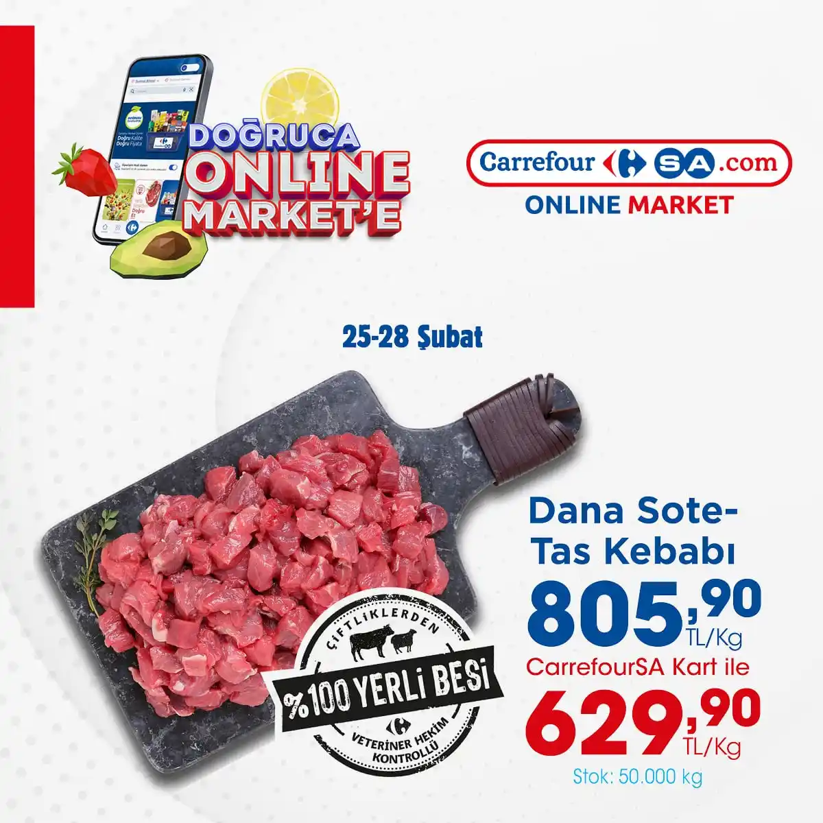 Image from CarrefourSA: Taze Gıda Festivali CarrefourSA Online Market’te başladı!  Kasap ürünl...