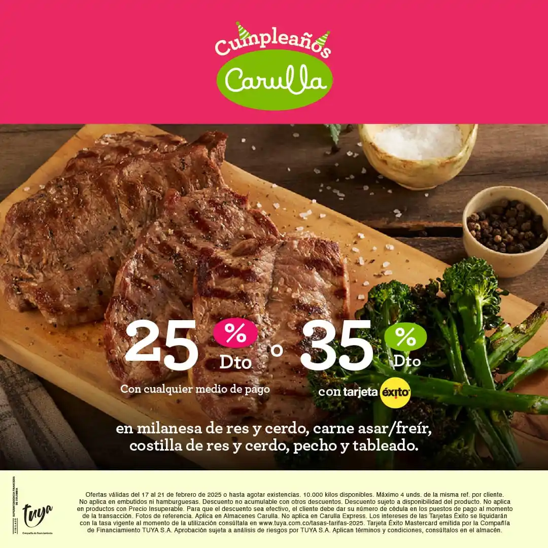Image from Carulla: ✨ ¿Aún no tienes la carne de la semana? 🤔 En el *<a class="text-blue...