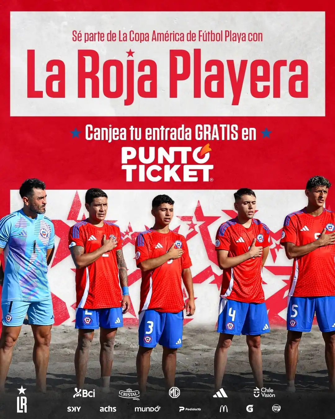 Image from 🇨🇱 La Roja | Selección Chilena : Defendemos los colores en cualquier terreno, dejando todo en la arena....