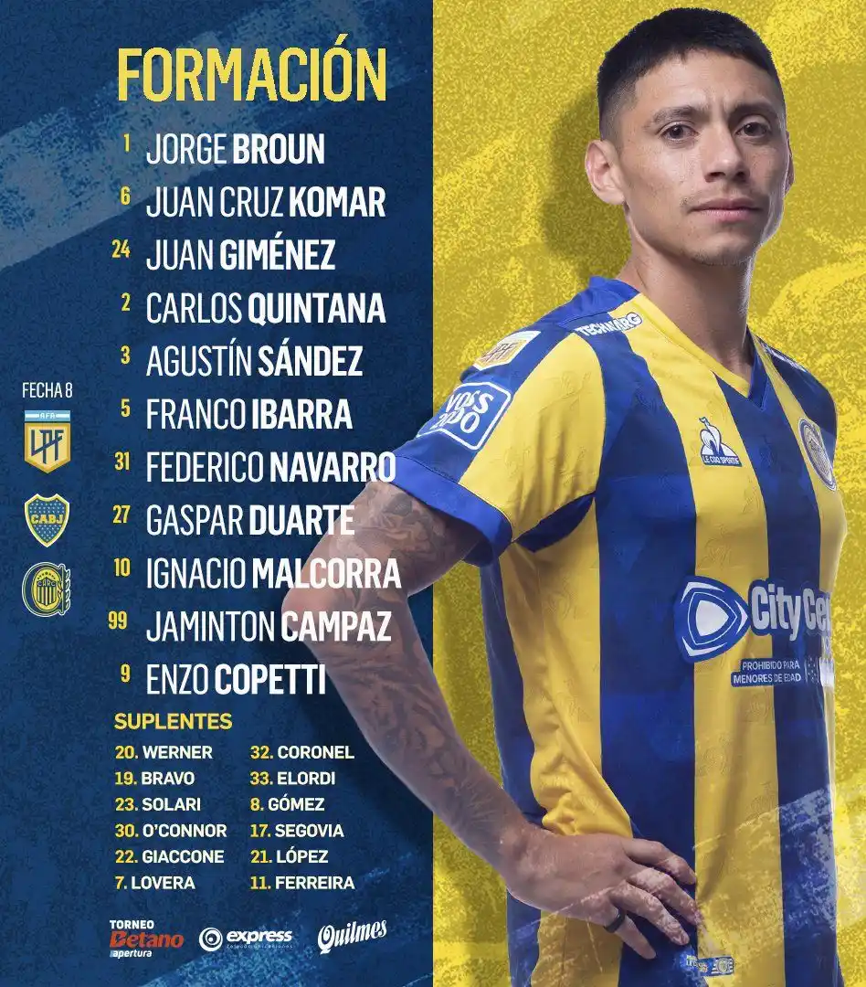 Image from Club Atlético Rosario Central: 📋 ASÍ FORMA EL MÁS GRANDE Así forma RosarioCentral 🇺🇦...