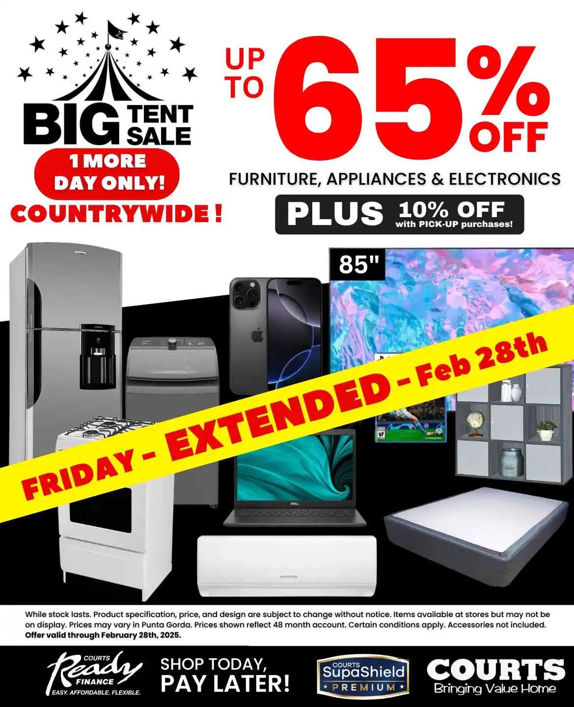 Image from Courts Belize 🇧🇿 : 🚨🔥 EXTENDED : COURTS TENT SALE! 🔥🚨 1 MORE DAY OF SAVINGS– Februar...