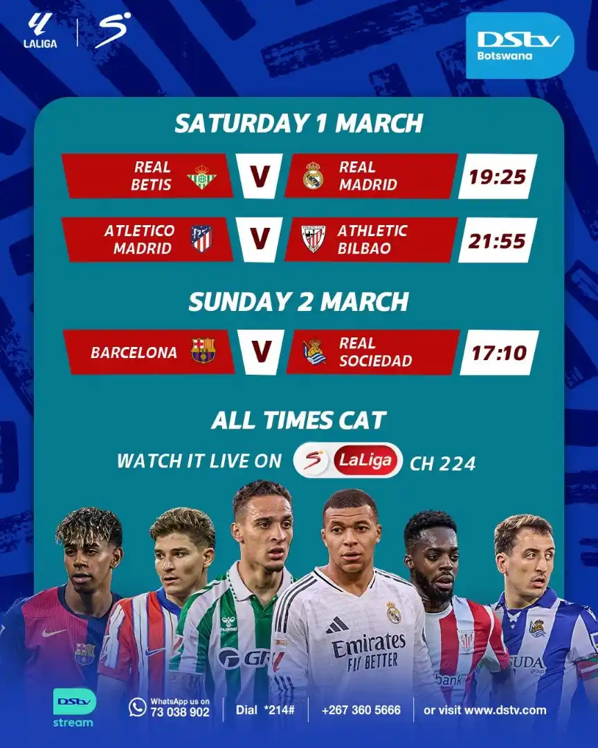 Image from DStv Botswana: Kick off your weekend with a bang!🔥 La Liga fixtures are set to light...