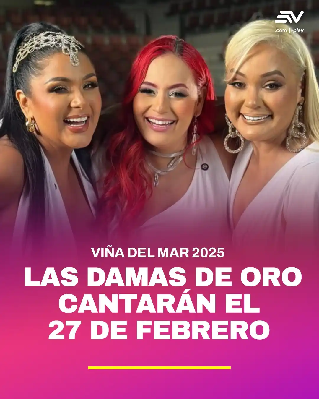 Image from Ecuavisa: 📢 El grupo ecuatoriano Las Damas de Oro tenía previsto actuar el 26 ...