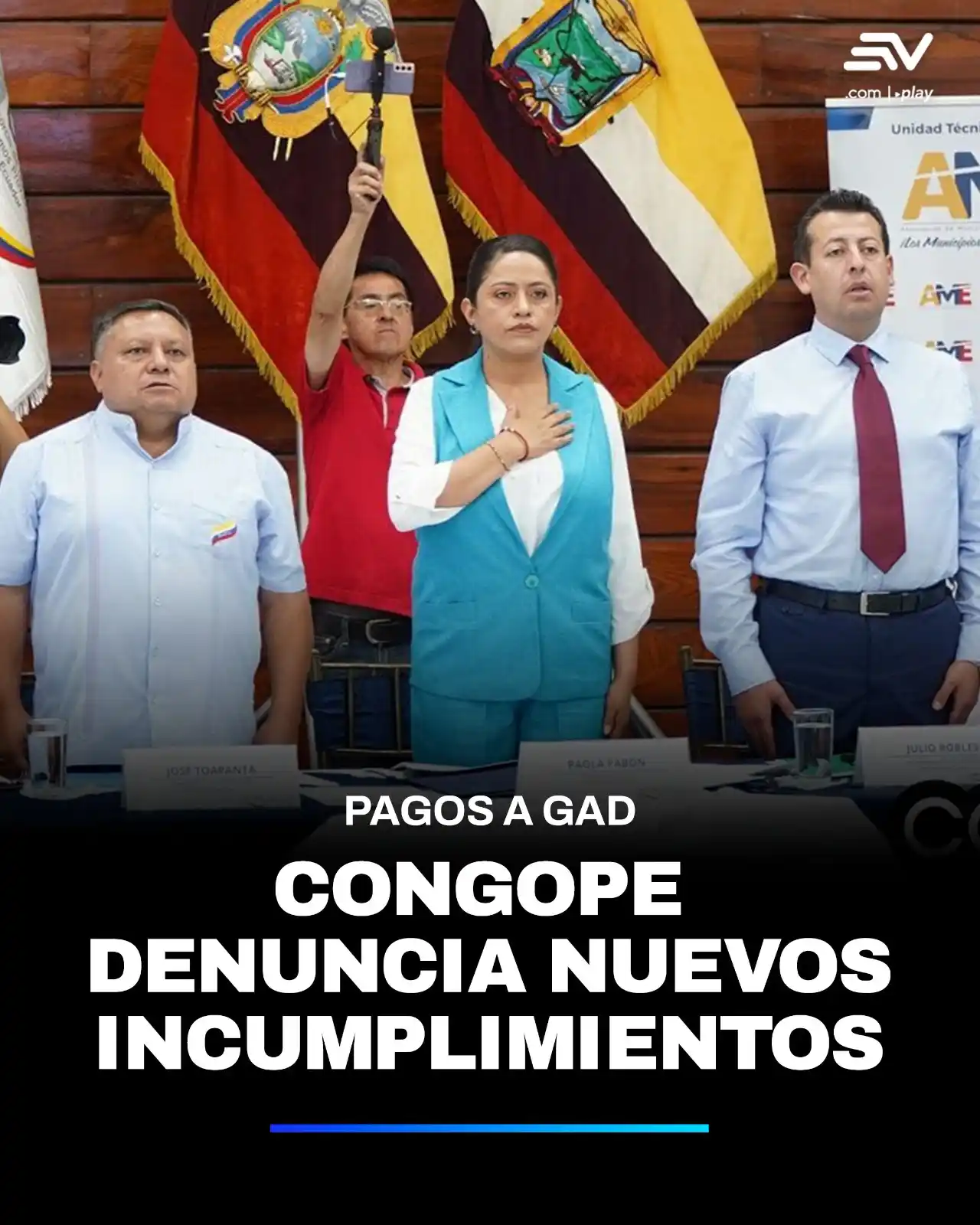 Image from Ecuavisa: 📌 El Congope denunció que el Ministerio de Finanzas no recibió a los ...