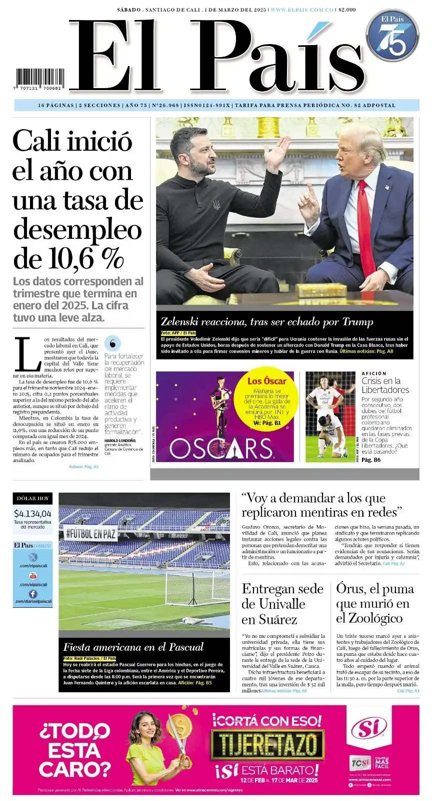 Image from El País Cali: ☀️Buenos días, queridos lectores! 📌 Esta es la <a class="text-blue-5...