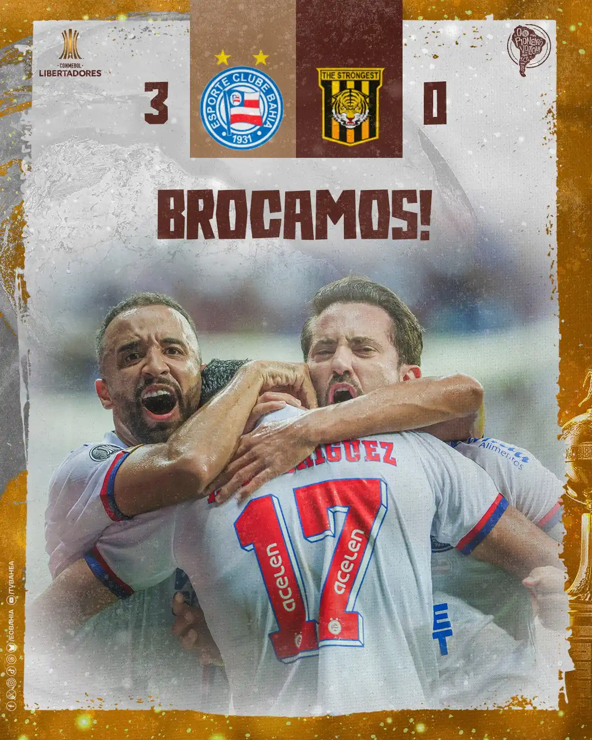 Image from Esporte Clube Bahia: 🙌🏽 CLASSIFICADOOOOO! O Esquadrão está na 3ª fase da CONMEBOL Liberta...