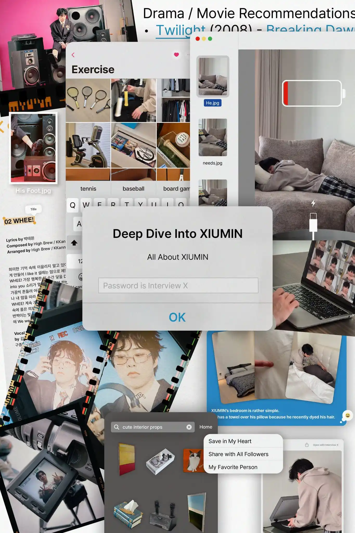 Image from EXO: Interview X | Get to know XIUMIN 시우민 (XIUMIN) 'Interview X - The 2nd...