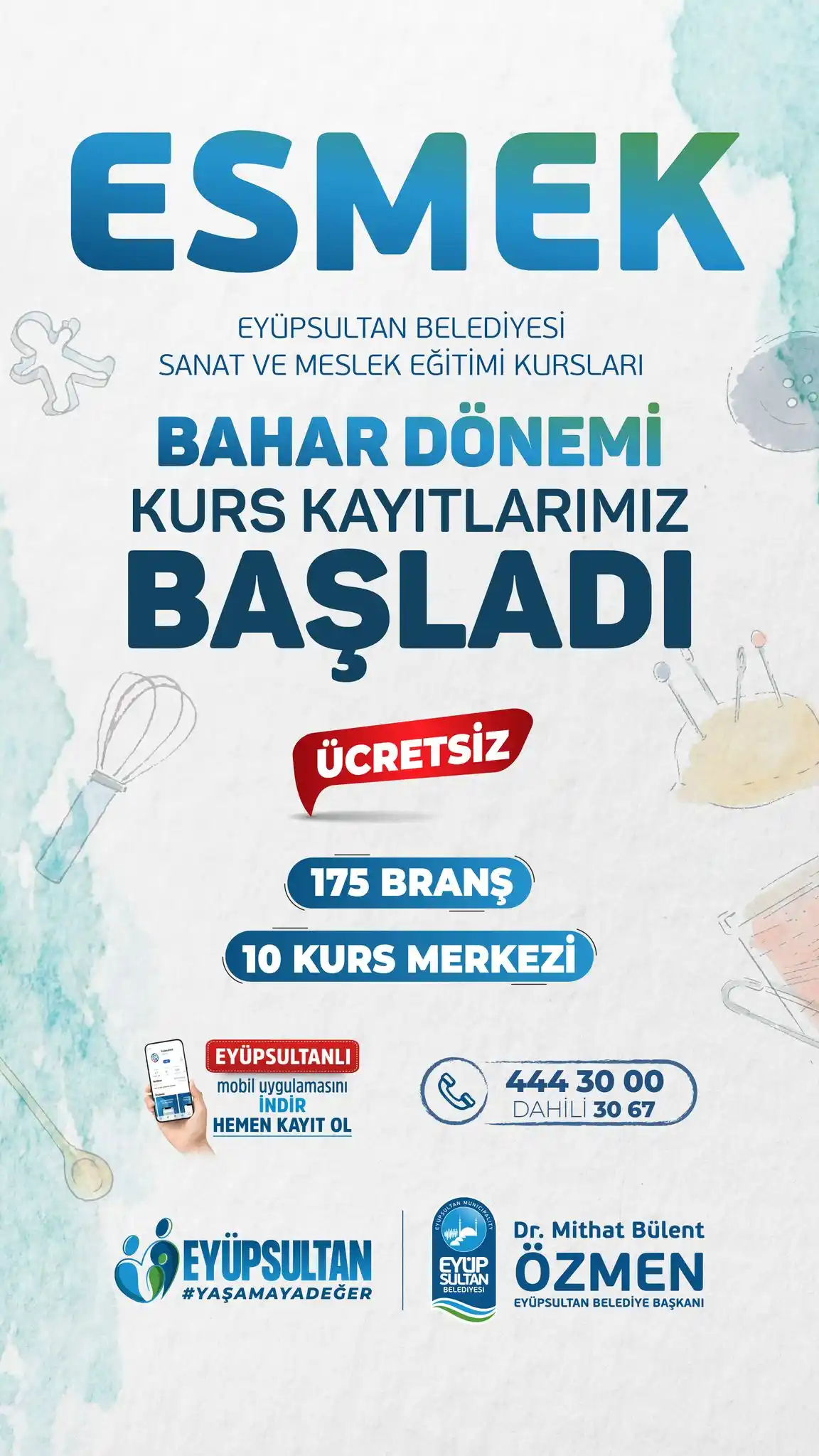 Image from Eyüpsultan Belediyesi: ESMEK Bahar Dönemi Kayıtları Başladı! 🌿🎨📚 Eyüpsultan Belediyesi Sa...