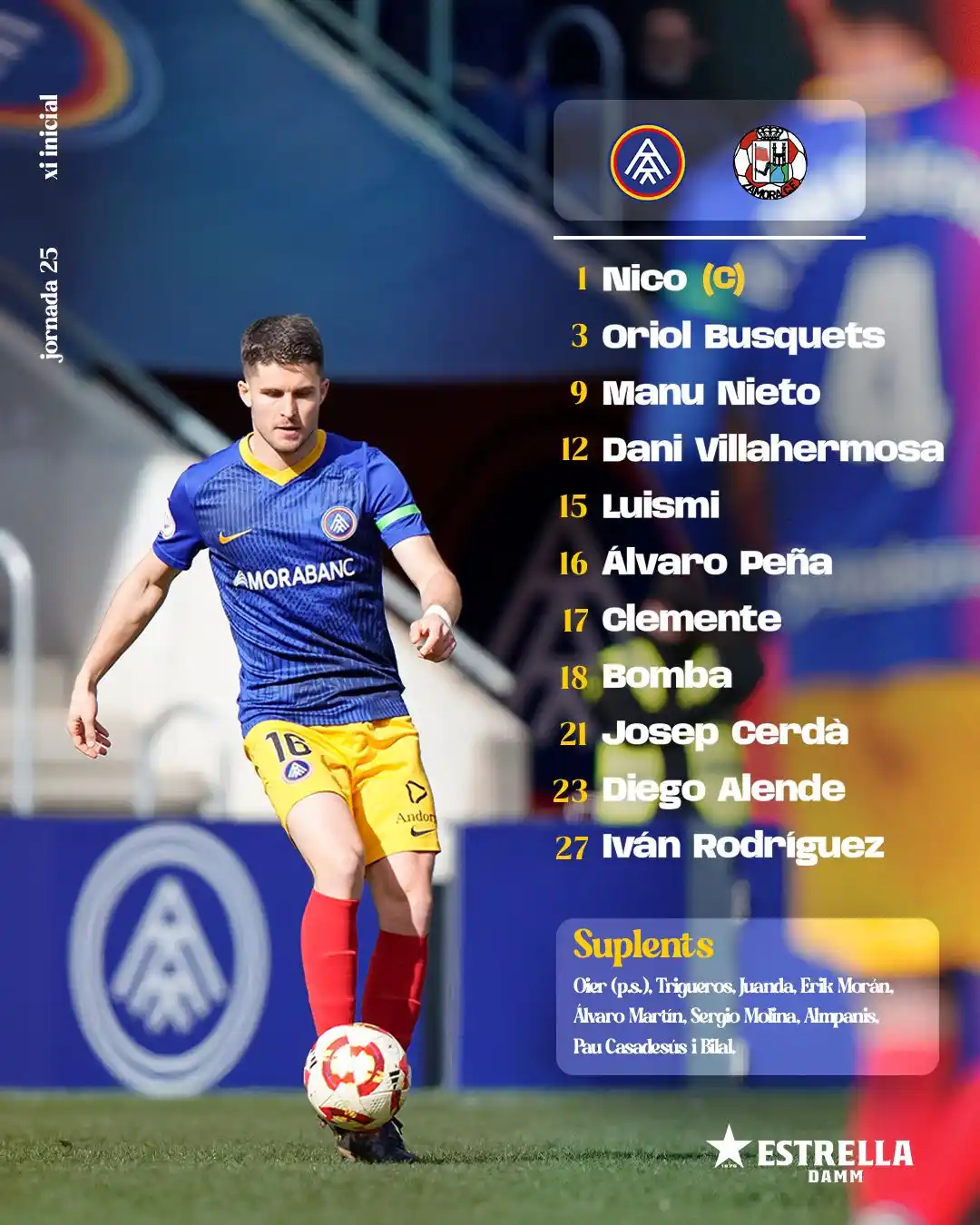 Image from FC Andorra: 📋 𝐀𝐋𝐈𝐍𝐄𝐀𝐂𝐈Ó | Aquest és l’1️⃣1️⃣ de Beto per l’<a class="text...