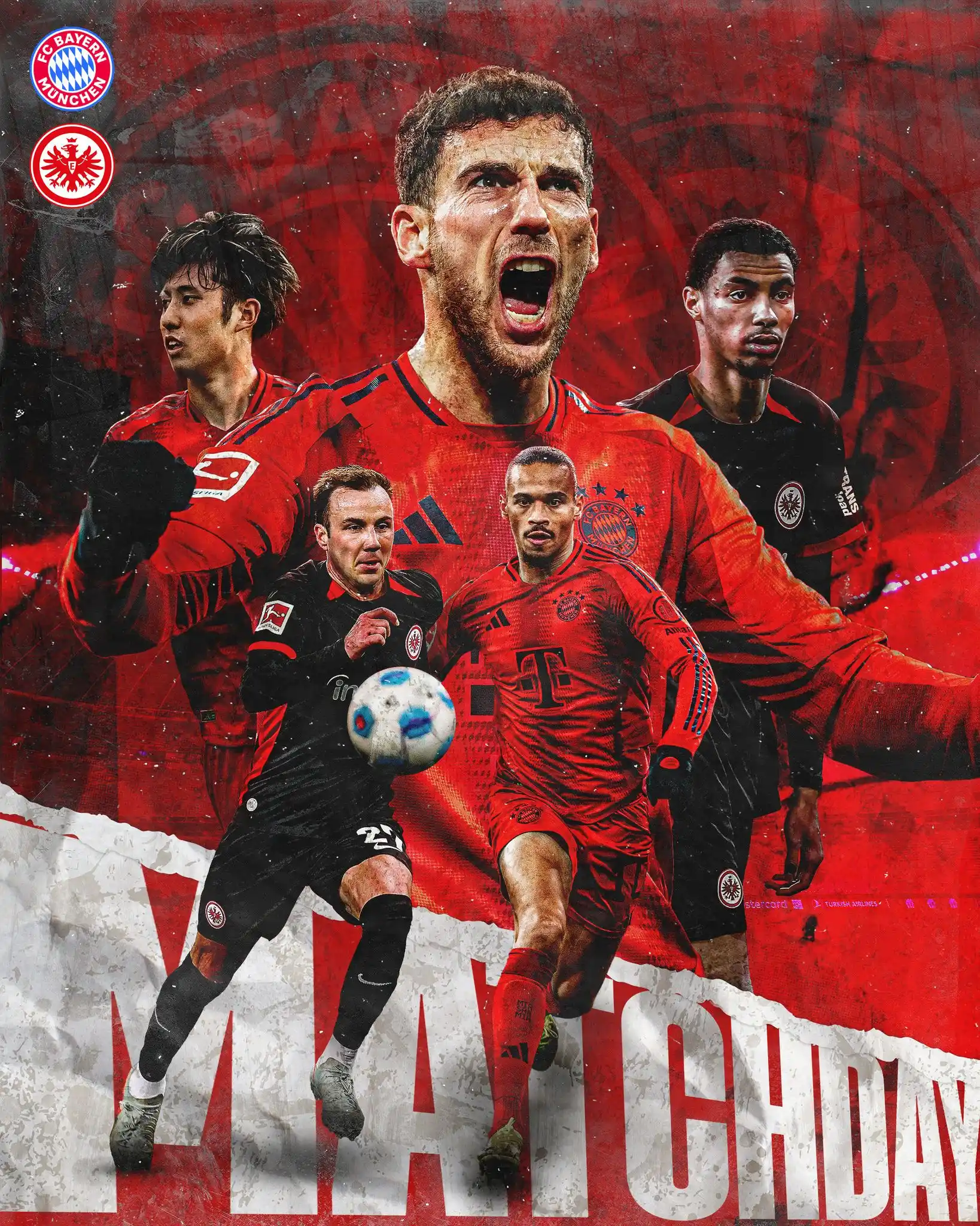 Image from FC Bayern Munich: 🔥 𝑴𝒂𝒕𝒄𝒉𝒅𝒂𝒚 🔥  🆚 Eintracht Frankfurt  🏆 Bundesliga  ⌚️ 17:3...