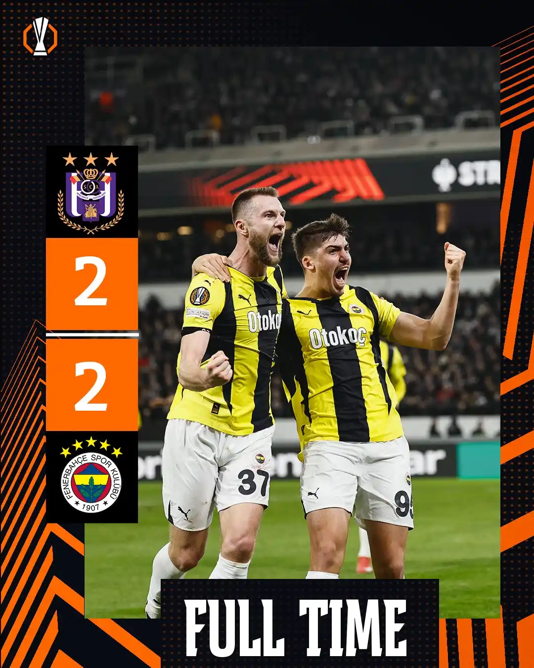 Image from Fenerbahçe: MS | RSC Anderlecht 2-2 Fenerbahçe Avrupa Ligi’nde Son 16 Turu’ndayız...
