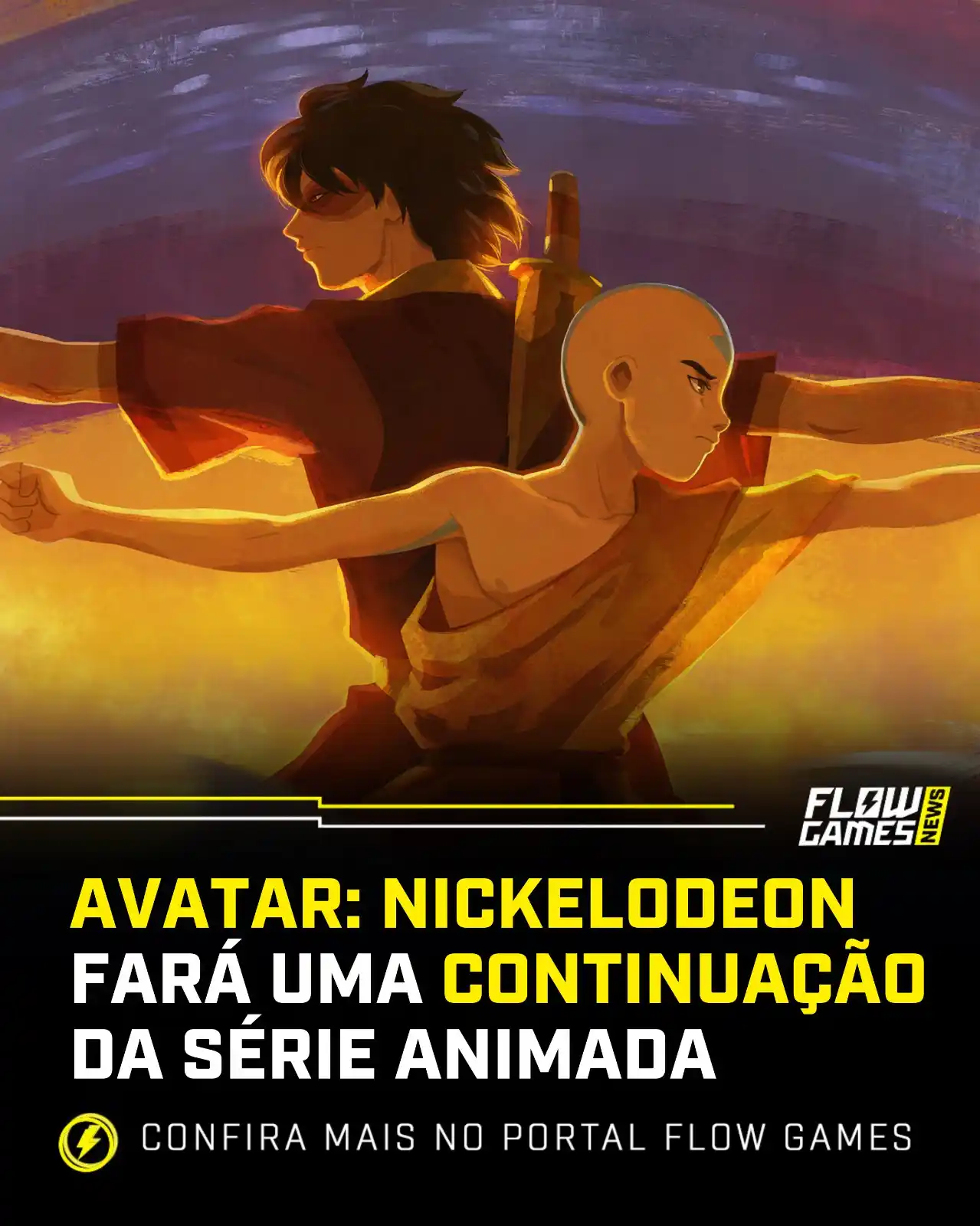 Image from Flow Games ⚡🎮: AVATAR: SETE PARAÍSOS VEM AÍ! 🔥💧🌪️🌕 A nova série animada é intitu...