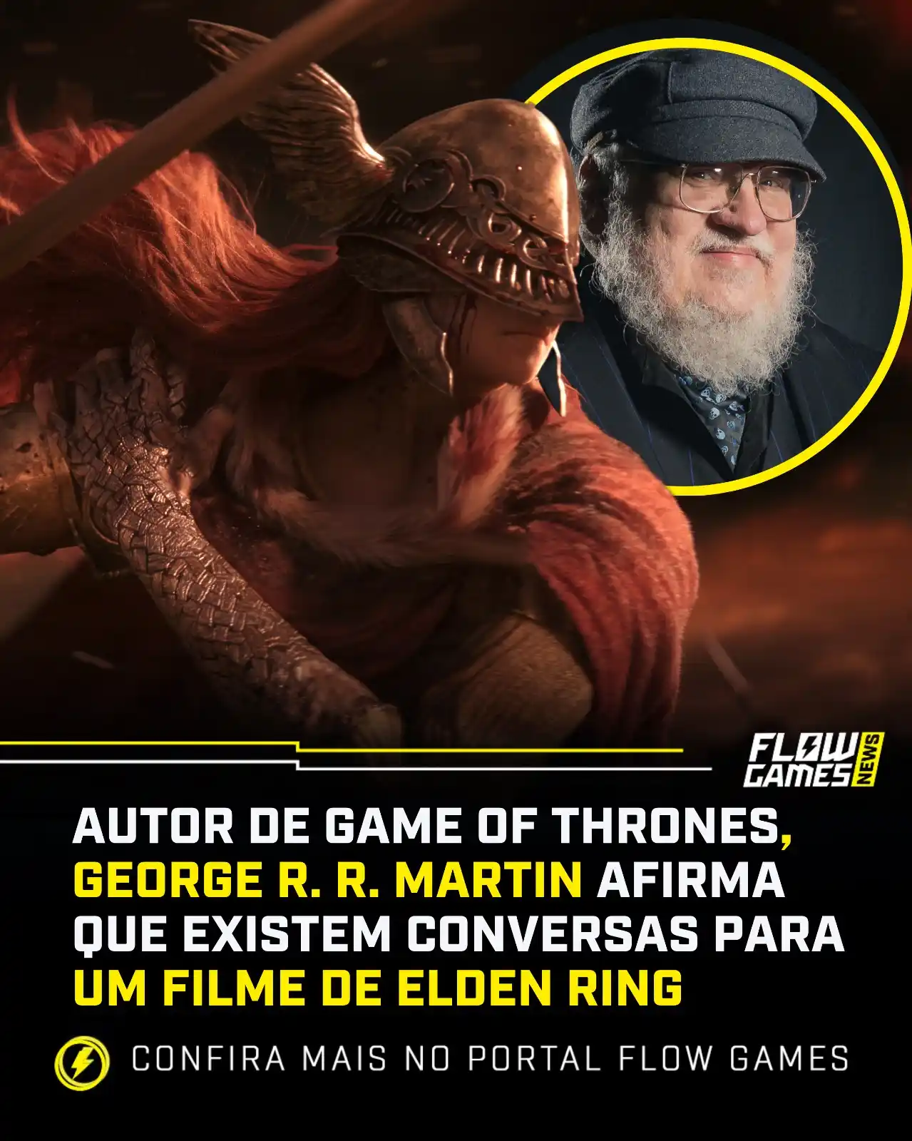 Image from Flow Games ⚡🎮: JÁ PENSOU UM FILME DE ELDEN RING ESCRITO POR ESSE CARA?! 🔥🎬 Em umm ...