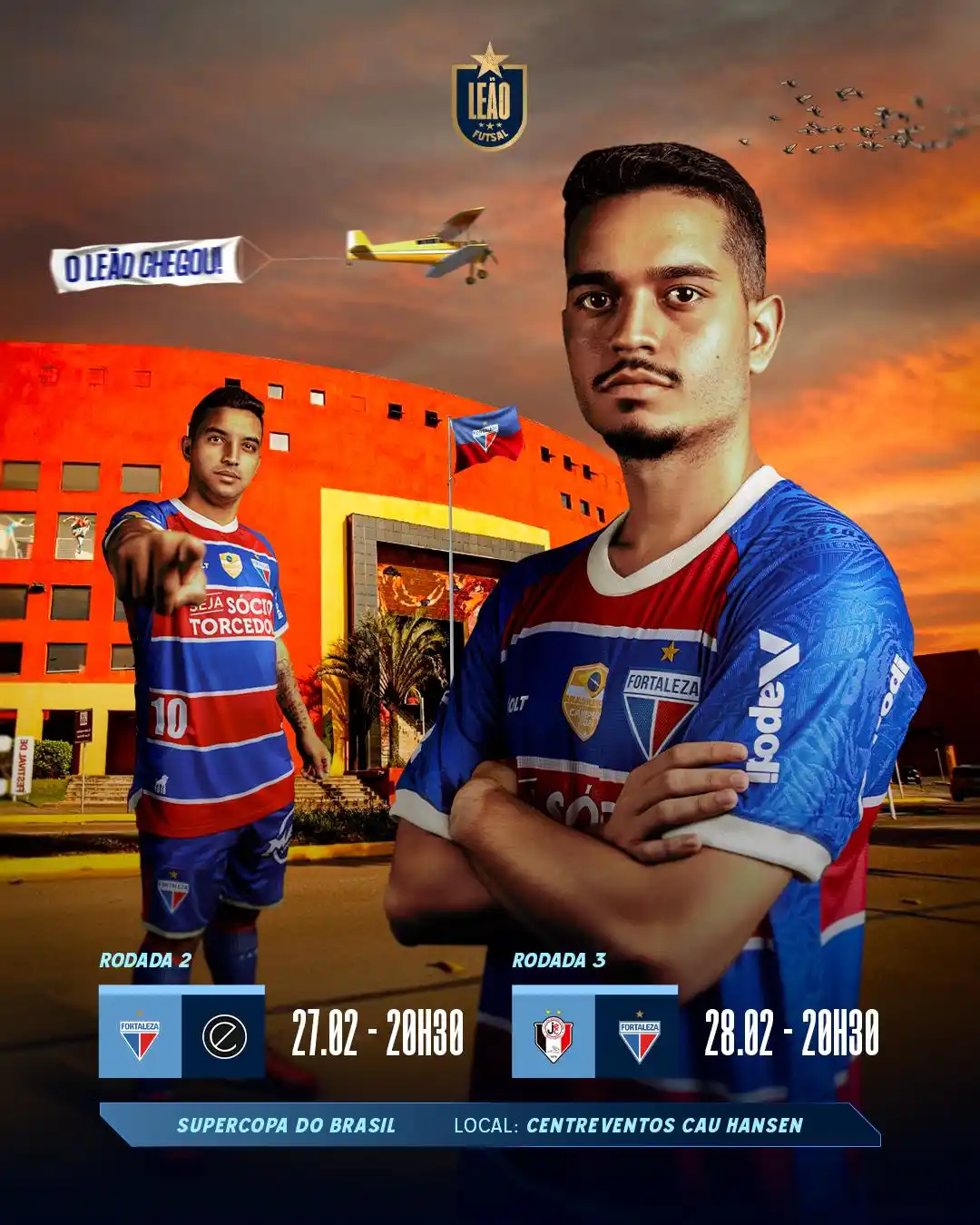Image from Fortaleza Esporte Clube: SEMANA DE SUPERCOPA DO BRASIL! 🦁🇫🇷 Nosso elenco já está em Joinvil...