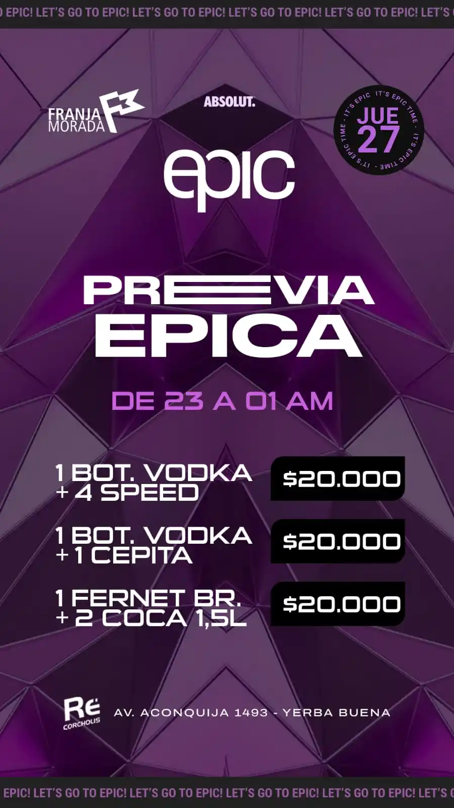 Image from FRANJA MORADA DERECHO UNT 💜: ‼️ *PREVIA BAUTISMO ÉPICO* - *INGRESO 2025 ABOGACÍA* Te esperamos HOY...