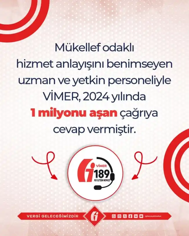 Image from Gelir İdaresi Başkanlığı: VİMER, hafta içi 09.00 – 18.00 arasında hizmet vermektedir.  https://w...