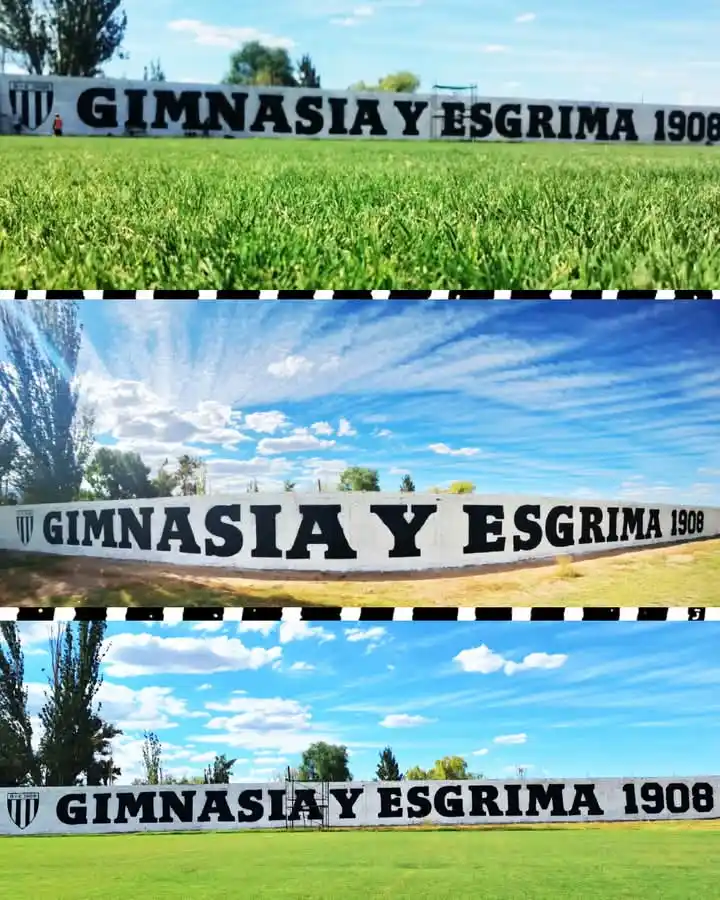 Image from Gimnasia y Esgrima Mza: Nuestro Predio se pone cada vez más lindo! 😎 Un grupo de hinchas emb...