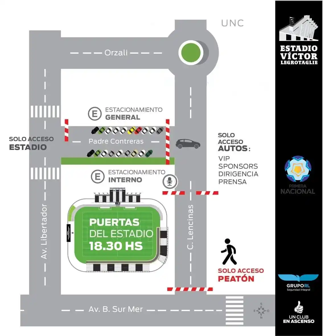 Image from Gimnasia y Esgrima Mza: Este es el mapa de ingresos al Estadio Víctor Antonio Legrotaglie para...