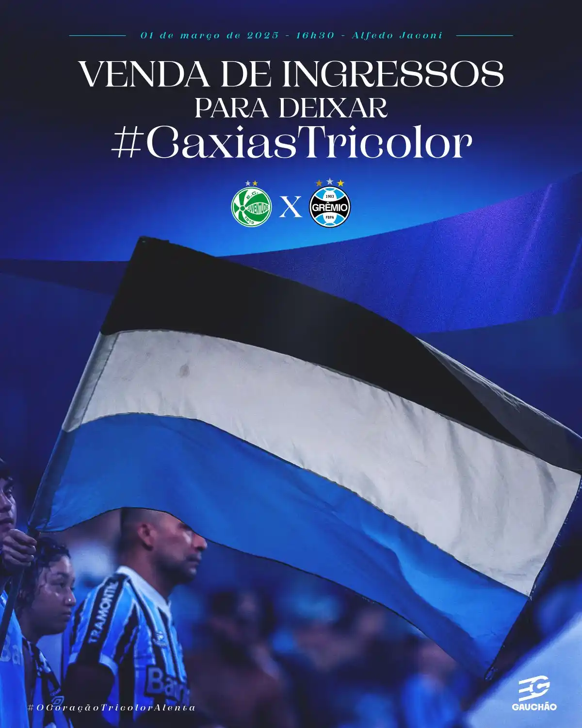 Image from Grêmio FBPA : É O GRÊMIO E SUA GENTE NA SERRA 🇪🇪🎫 Nossa torcida já pode garantir ...