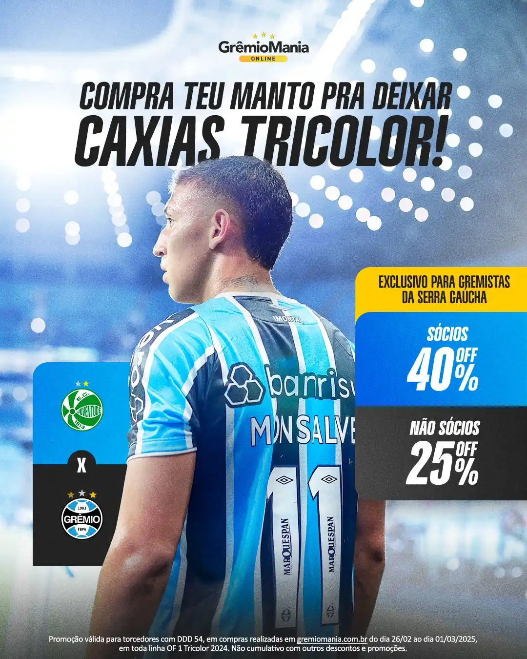 Image from Grêmio FBPA : NÃO PERDE TEMPO! 🇪🇪👕 A GrêmioMania está com desconto exclusivo para...
