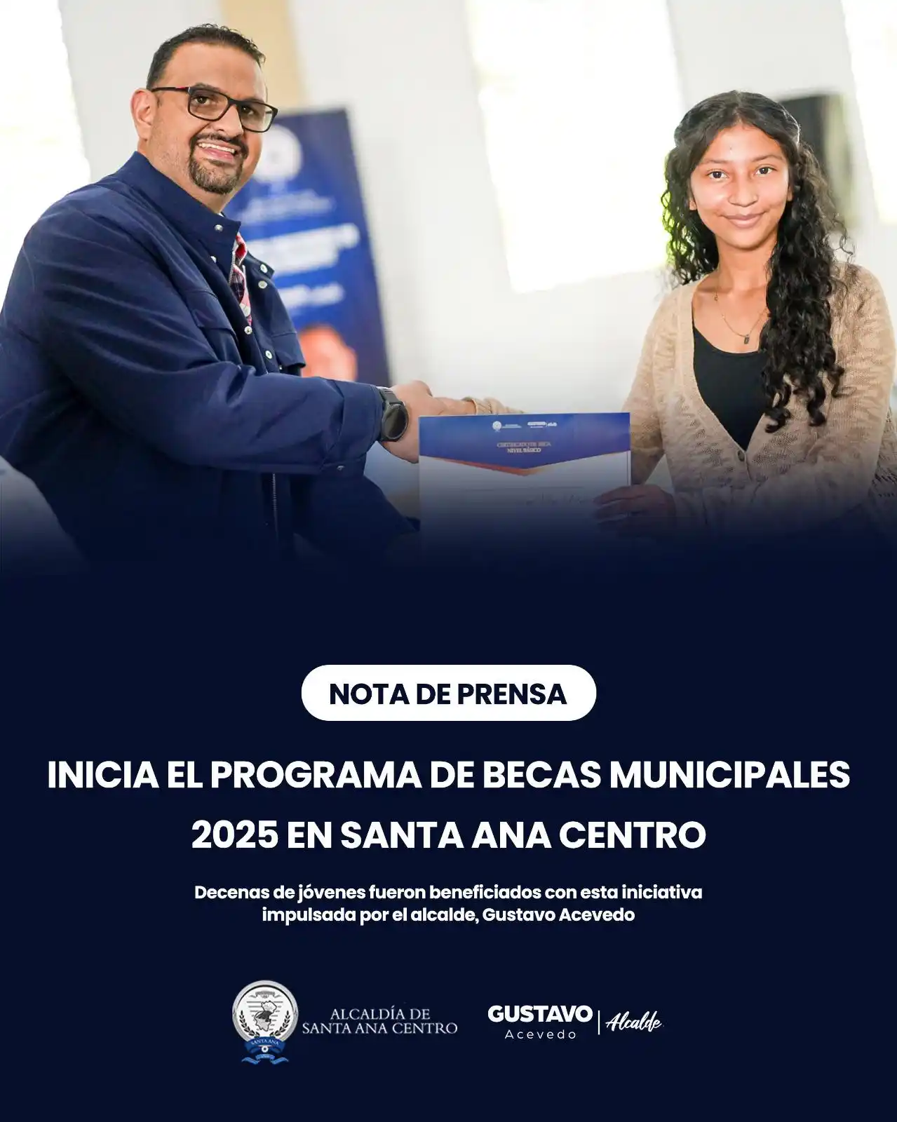 Image from Gustavo Acevedo: Nuestro exitoso programa de Becas Municipales continúa apoyando a la j...
