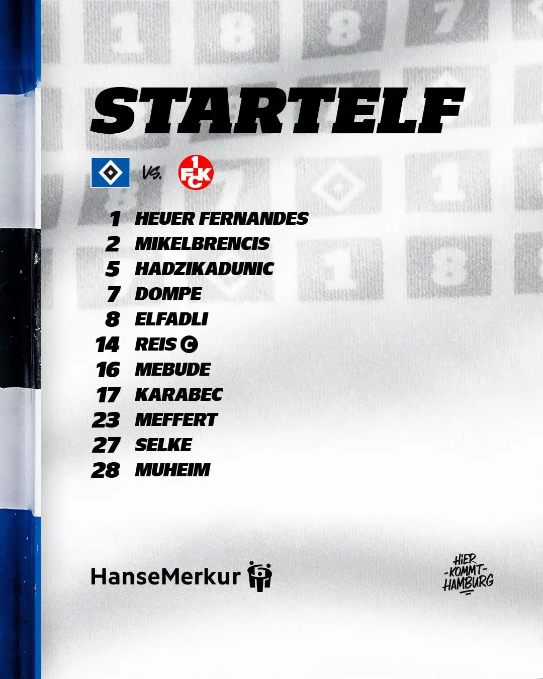 Image from Hamburger SV: Unsere erste Elf für das Traditionsduell. ⤴️ ℹ️ Merlin Polzin fehlt h...
