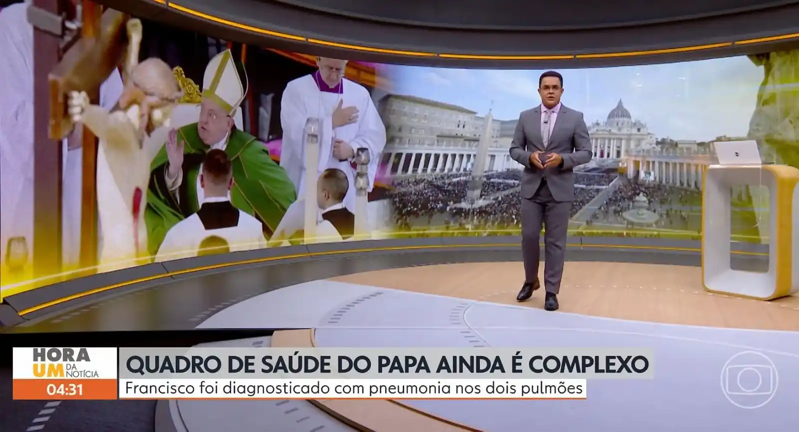 Image from Hora 1: A saúde do Papa Francisco ainda é motivo de preocupação. De acordo com...