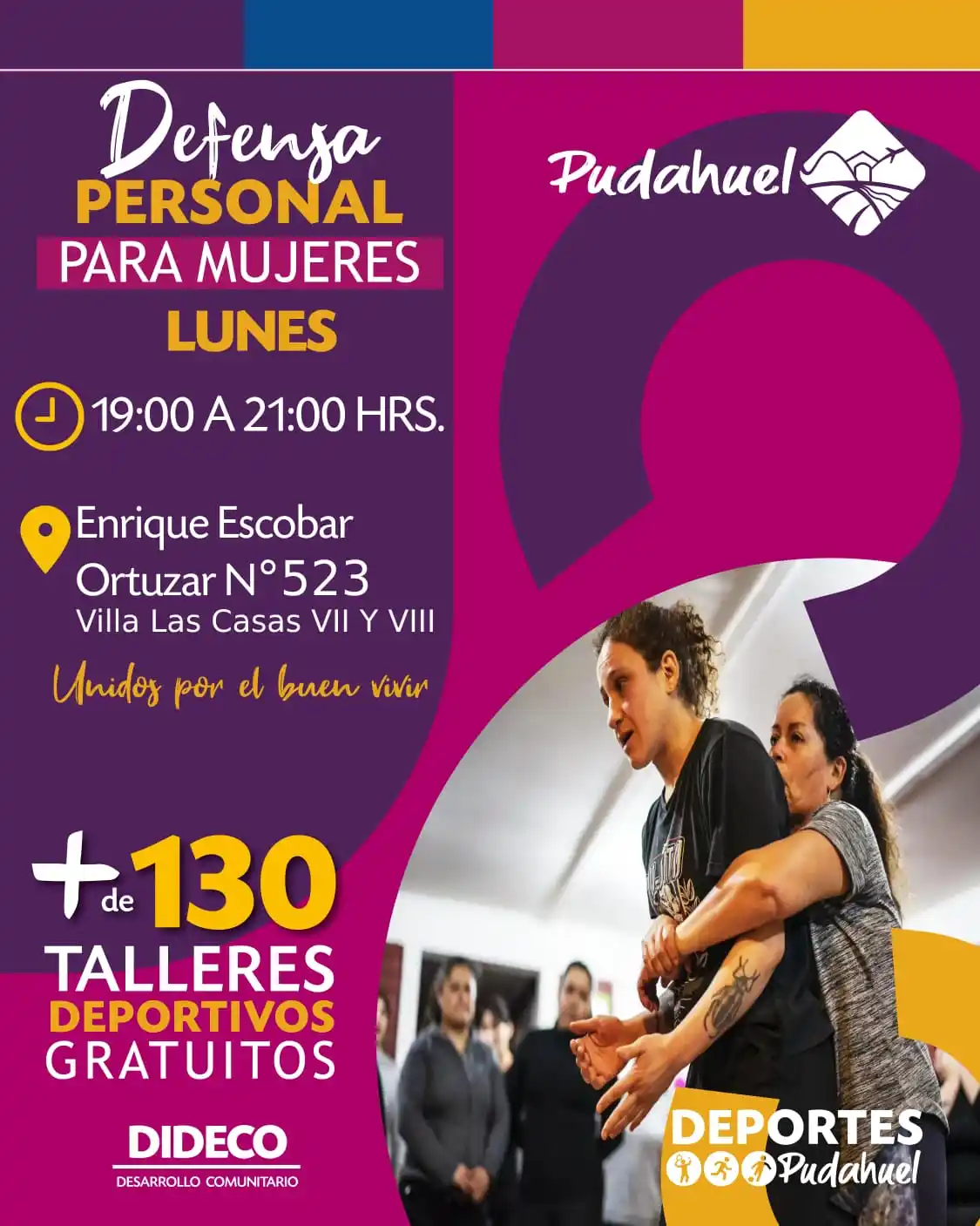 Image from Ilustre Municipalidad De Pudahuel: "Defensa Personal para Mujeres y Disidencias de Pudahuel" 🥊 En una s...