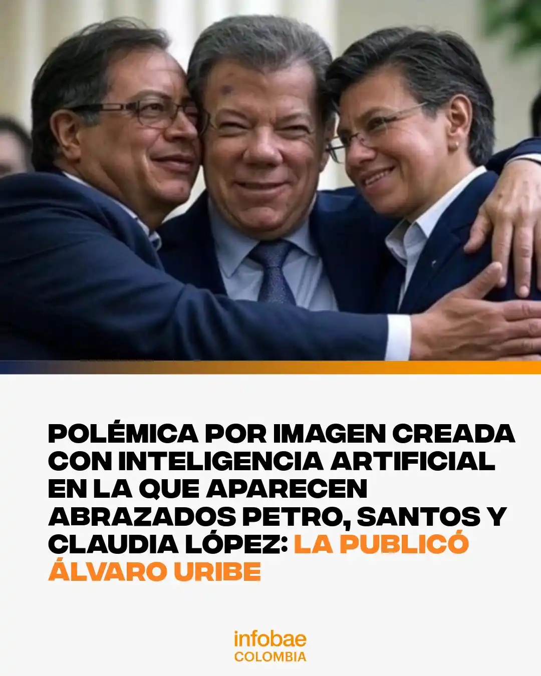 Image from Infobae Colombia: La publicación de una imagen generada por IA que muestra a <a class="t...