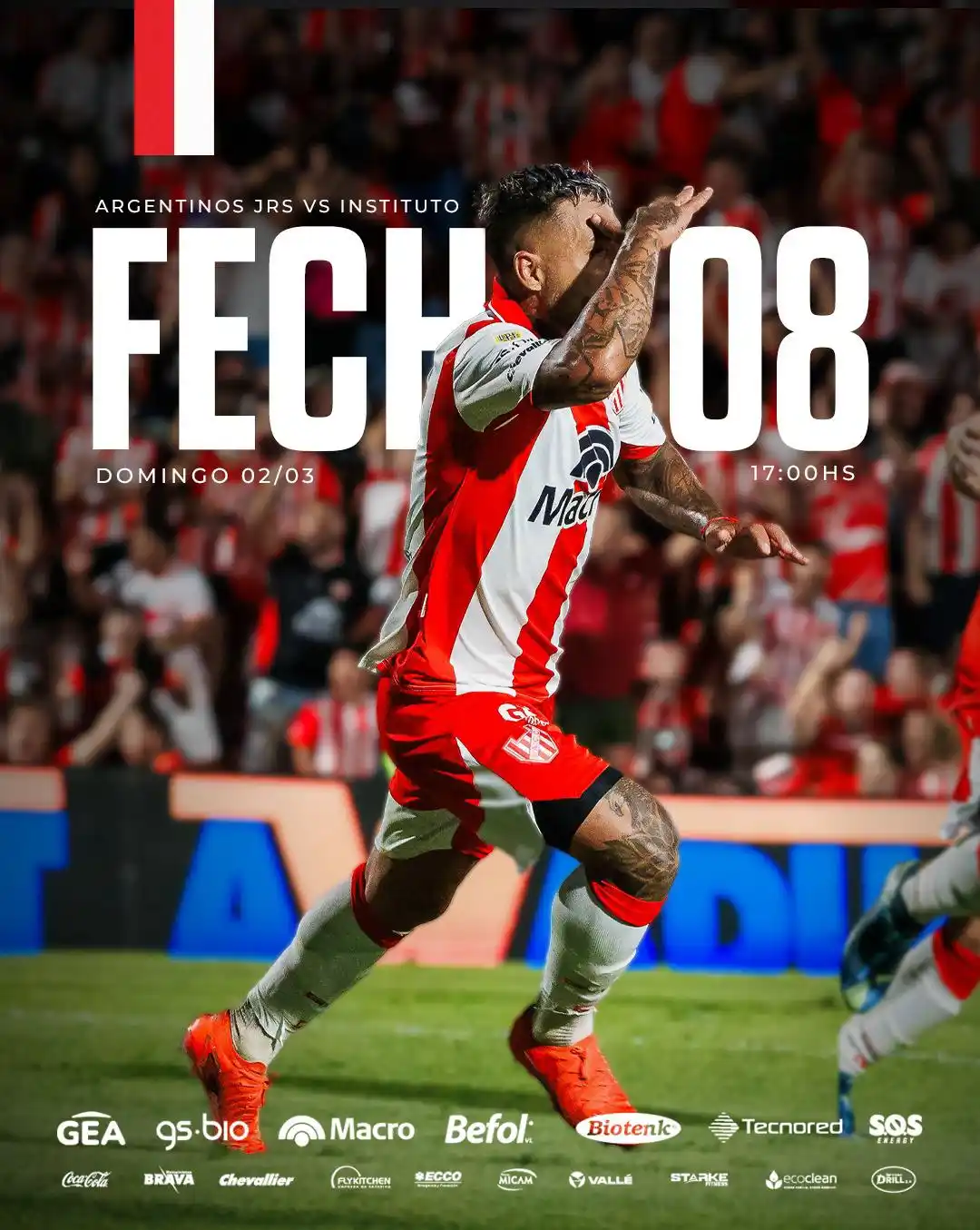 Image from Instituto ACC: 𝗙𝗲𝗰𝗵𝗮 𝟴 | TORNEO APERTURA 2025  🆚 Argentinos Juniors. 🗓️ Domin...