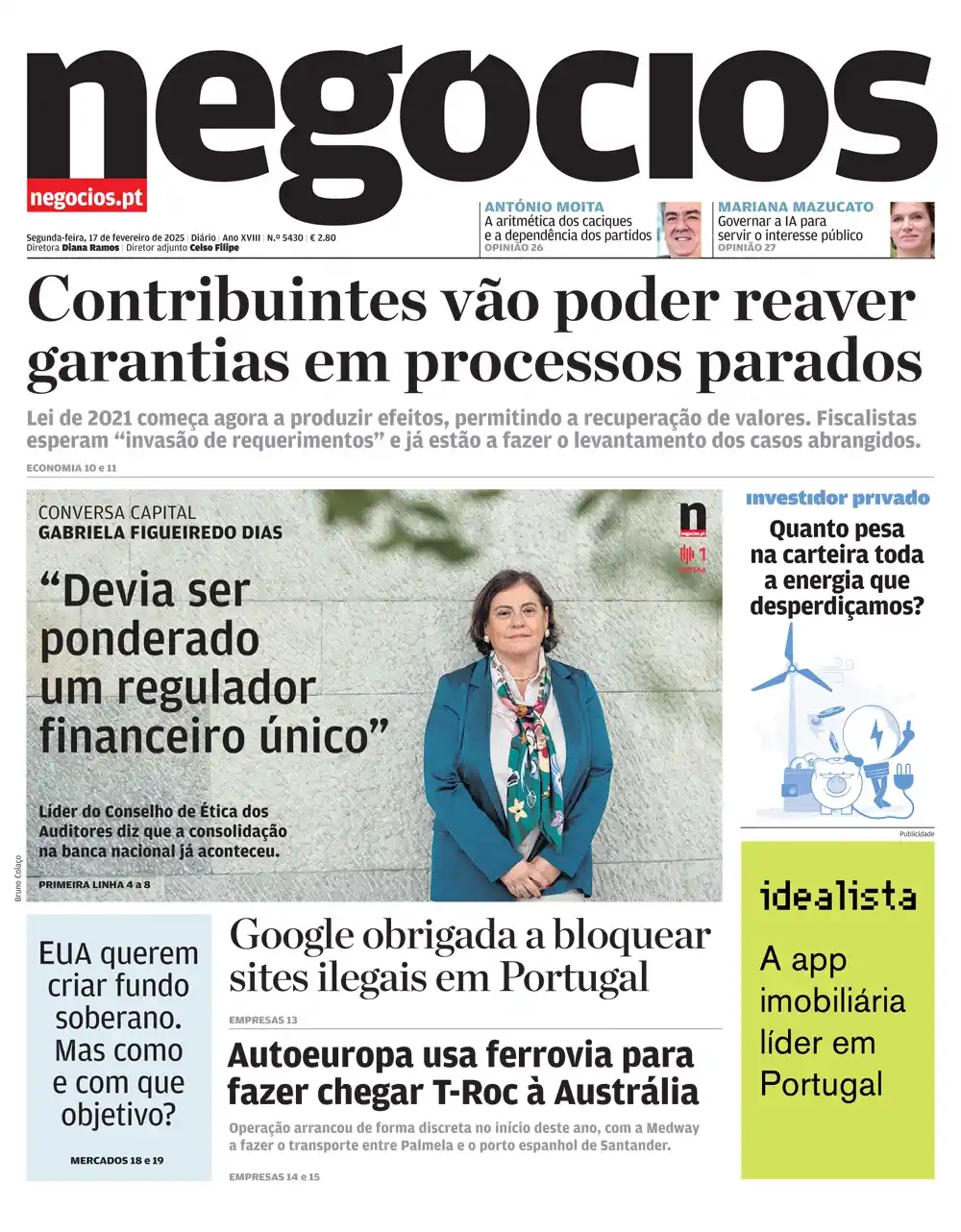 Image from Jornal de Negócios: Bom dia! Destaques da edição de hoje do Negócios Toda a informação em ...