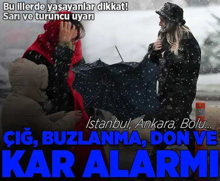 Image from Milliyet: Meteoroloji yeni haritayı paylaştı! Kar, buzlanma, don ve çığ uyarısı ...
