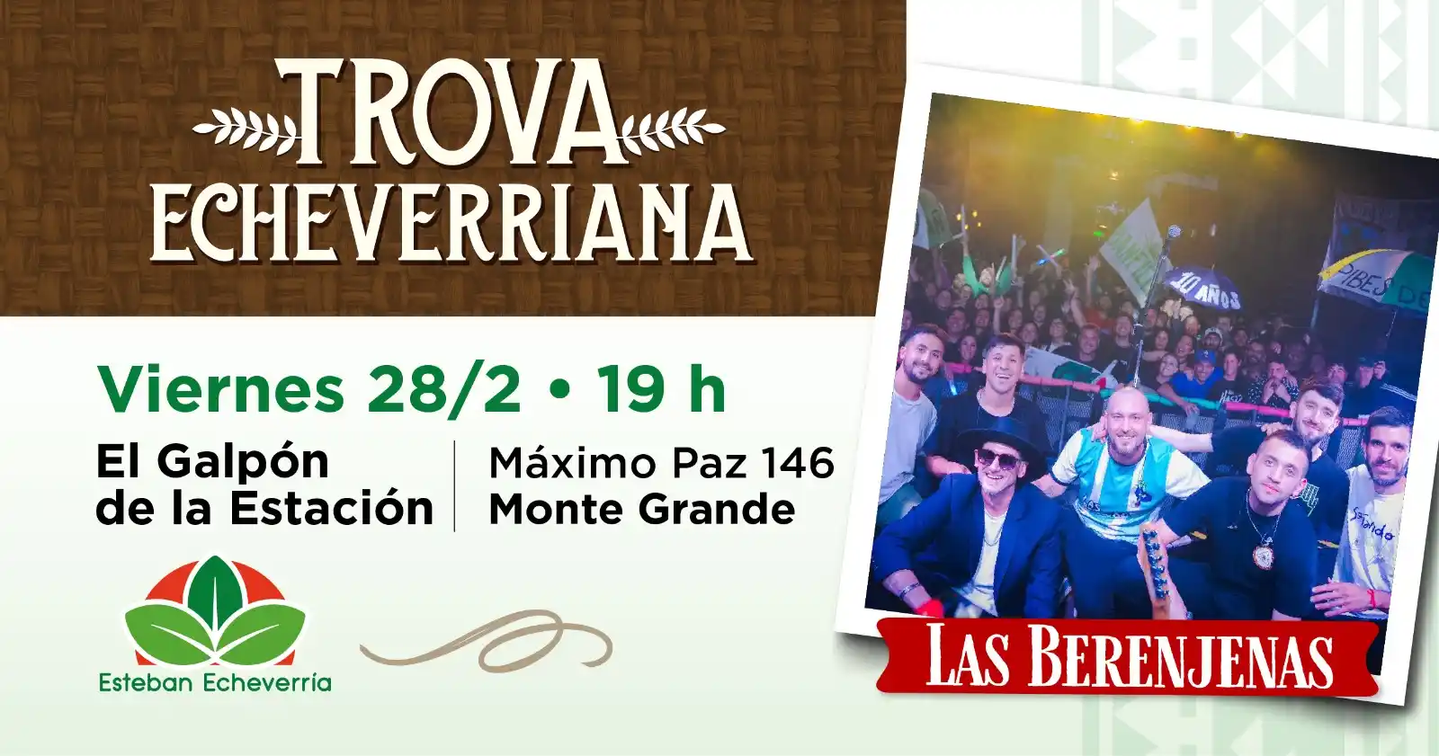 Image from Municipio Esteban Echeverría: ➡ ¡Vení a disfrutar de Trova Echeverriana! 🎶 En esta oportunidad, pre...