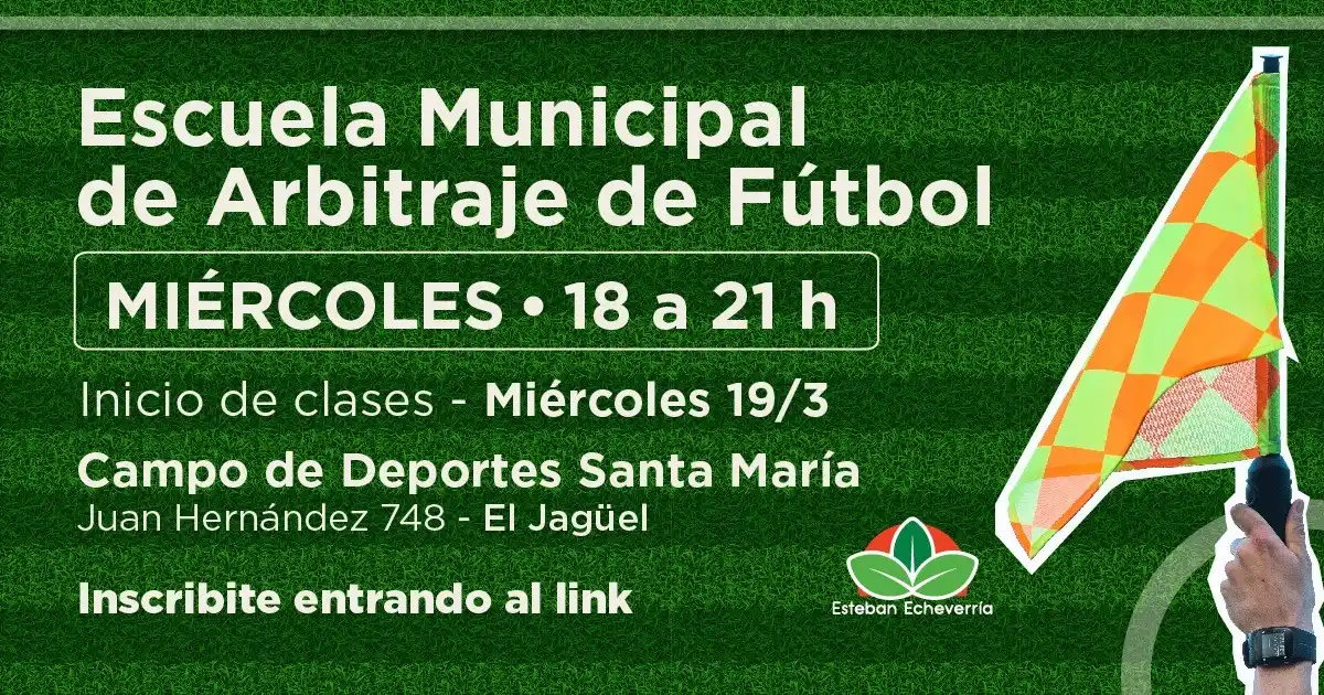 Image from Municipio Esteban Echeverría: ⚽ Si sos mayor de 18 años y tenés título secundario, podés anotarte en...