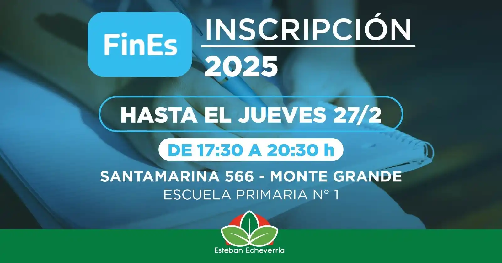 Image from Municipio Esteban Echeverría: 📚 Si sos mayor de 18 años tenés tiempo de inscribirte hasta el 27/2 p...