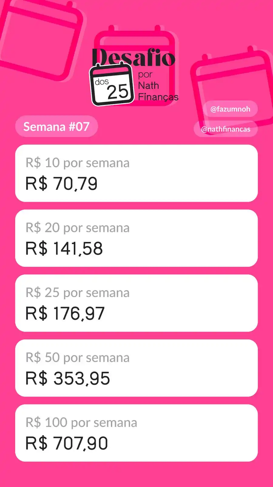 Nath Finanças  post
