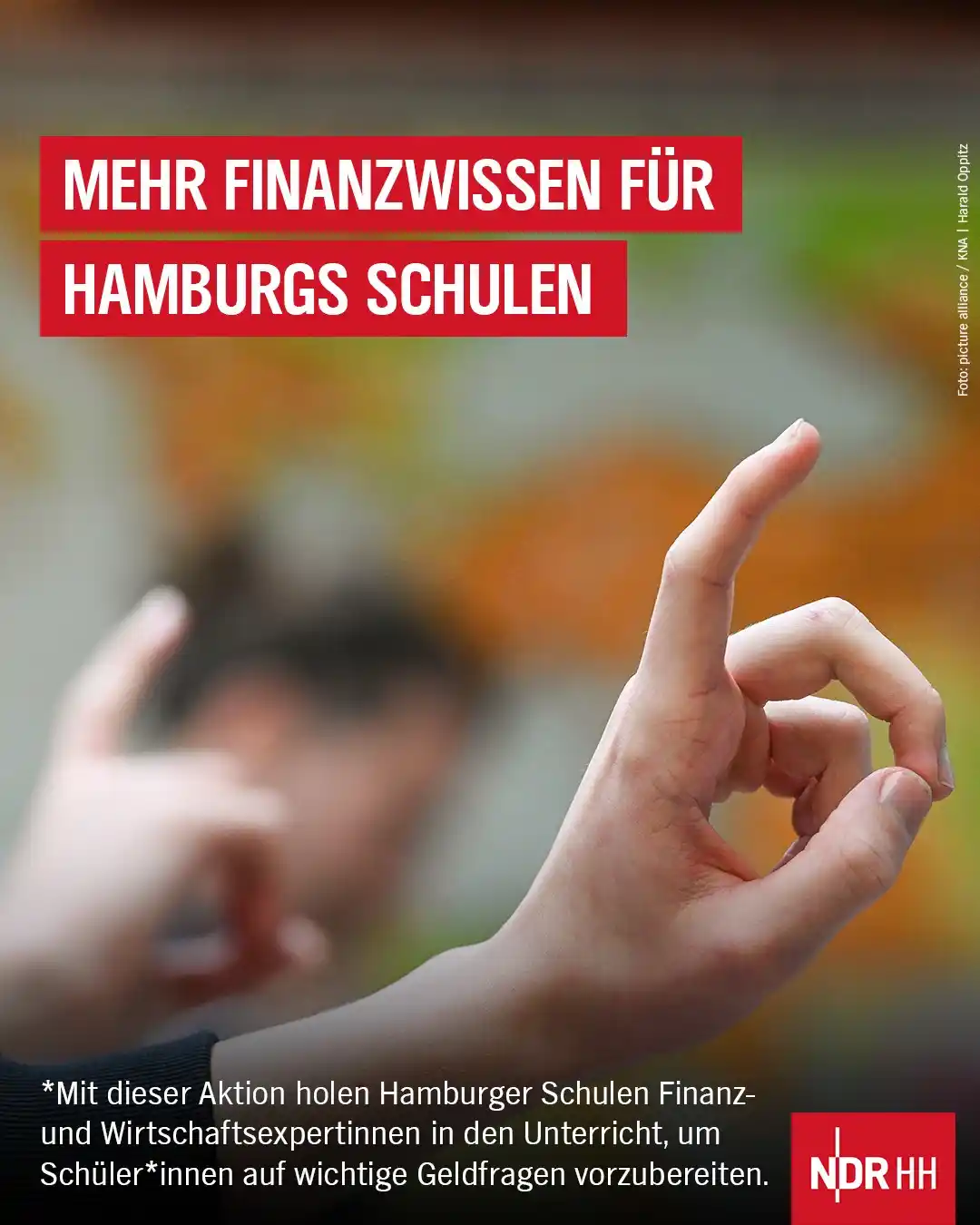 Image from NDR Hamburg: 🎒 Bildungslücken im Finanzwissen soll es für Hamburgs Schülerinnen un...